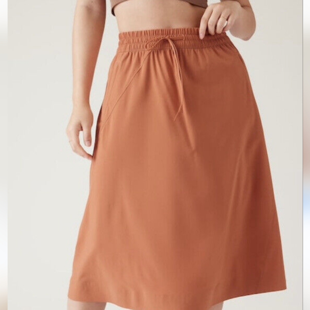 Athleta Sunbaked Clay Midi Skirt plus size 20